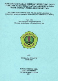 PERBANDINGAN VARIASI DEBIT DAN KEMIRINGAN DASAR TERHADAP PEMBENTUKAN LAPISAN ARMOURING PADA DASAR SALURAN (MODEL EKSPERIMENTAL)