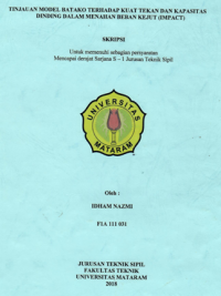 TINJAUAN MODEL BATAKO TERHADAP KUAT TEKAN DAN KAPASITAS DINDING DALAM MENAHAN BEBAN KEJUT (IMPACT)