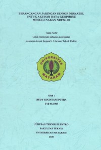 PERANCANGAN JARINGAN SENSOR NIRKABEL UNTUK AKUISISI DATA GEOPHONE MENGGUNAKAN NRF24L01