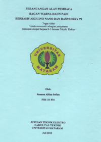 PERANCANGAN ALAT PEMBACA BAGAN WARNA DAUN PADI  BERBASIS ARDUINO NANO DAN RASPBERRY PI