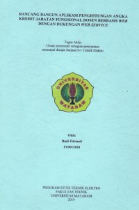 APLIKASI PENGHITUNGAN ANGKA KREDIT JABATAN FUNGSIONAL DOSEN BERBASIS WEB DENGAN DUKUNGAN WEB SERVICE